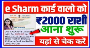 E Shram Card Payment Check 2023: ई-श्रम कार्ड धारकों के खाते में आई ₹2000 की राशि, तुरंत करें चेक